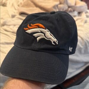 Denver Broncos Navy Baseball Cap with Embroidered Logo